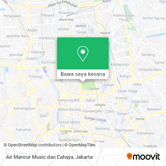 Peta Air Mancur Music dan Cahaya