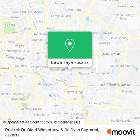 Peta Praktek Dr. Didid Winnetouw & Dr. Dyah Saptarini