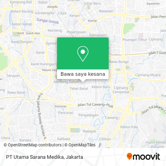 Peta PT Utama Sarana Medika