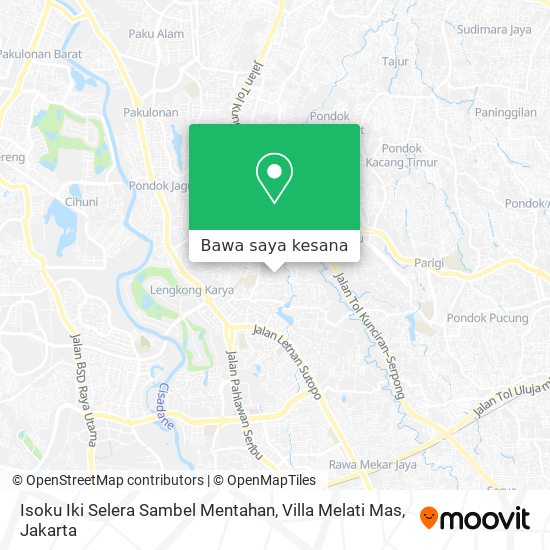 Peta Isoku Iki Selera Sambel Mentahan, Villa Melati Mas