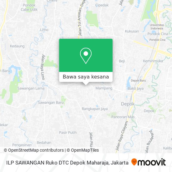 Peta ILP SAWANGAN Ruko DTC Depok Maharaja