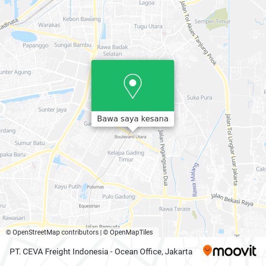 Peta PT. CEVA Freight Indonesia - Ocean Office