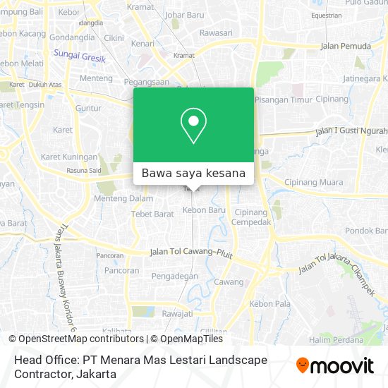 Peta Head Office: PT Menara Mas Lestari Landscape Contractor