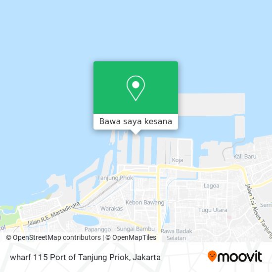 Peta wharf 115 Port of Tanjung Priok