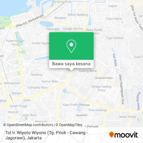 Peta Tol Ir. Wiyoto Wiyono (Tg. Priok - Cawang - Jagorawi)