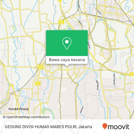 Peta GEDUNG DIVISI HUMAS MABES POLRI