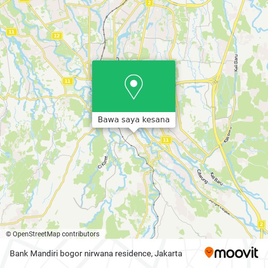 Peta Bank Mandiri bogor nirwana residence