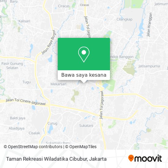 Peta Taman Rekreasi Wiladatika Cibubur