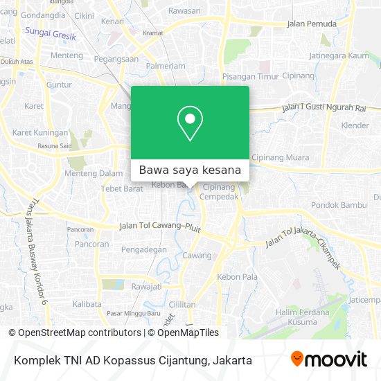 Peta Komplek TNI AD Kopassus Cijantung