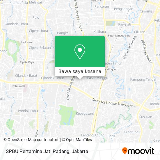 Peta SPBU Pertamina Jati Padang