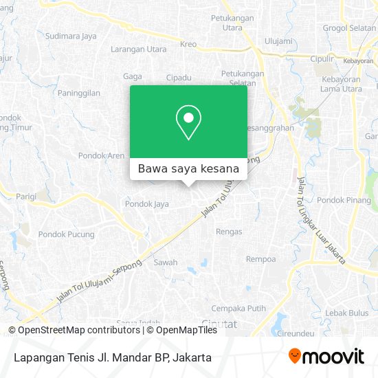 Peta Lapangan Tenis Jl. Mandar BP