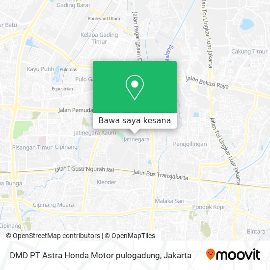 Peta DMD PT Astra Honda Motor pulogadung