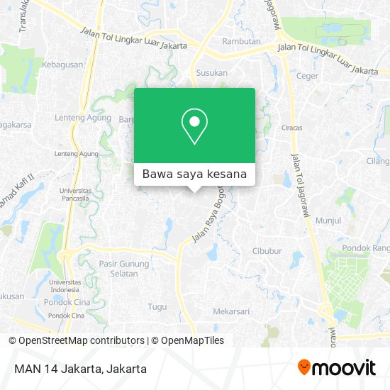 Peta MAN 14 Jakarta