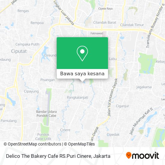 Peta Delico The Bakery Cafe RS.Puri Cinere