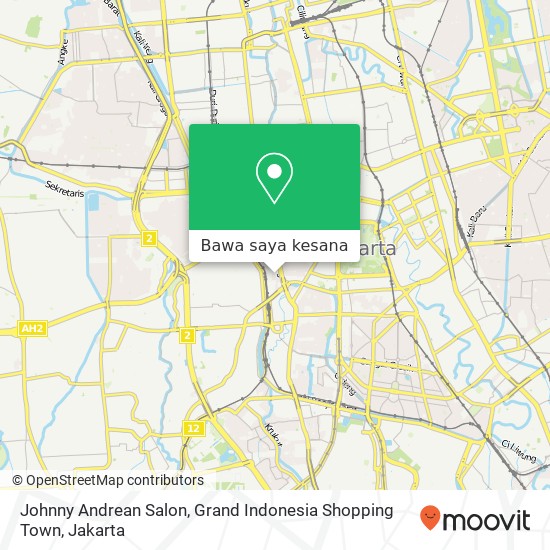Peta Johnny Andrean Salon, Grand Indonesia Shopping Town
