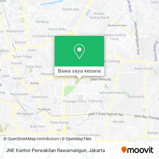 Peta JNE Kantor Perwakilan Rawamangun