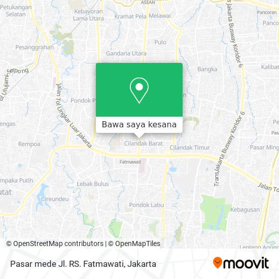 Peta Pasar mede Jl. RS. Fatmawati