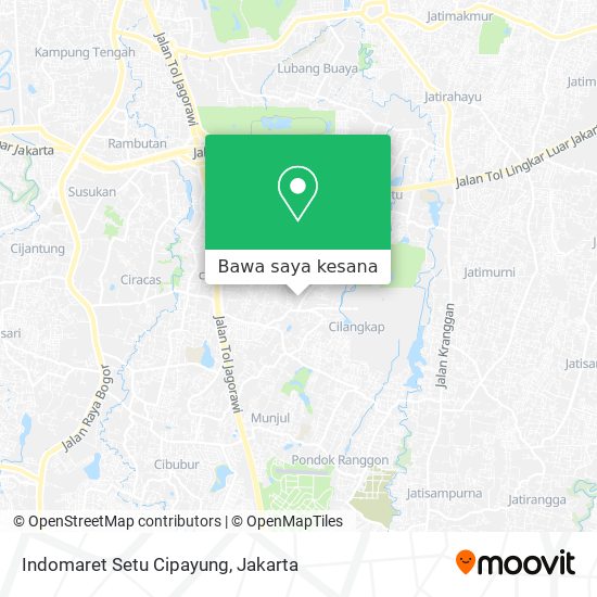 Peta Indomaret Setu Cipayung