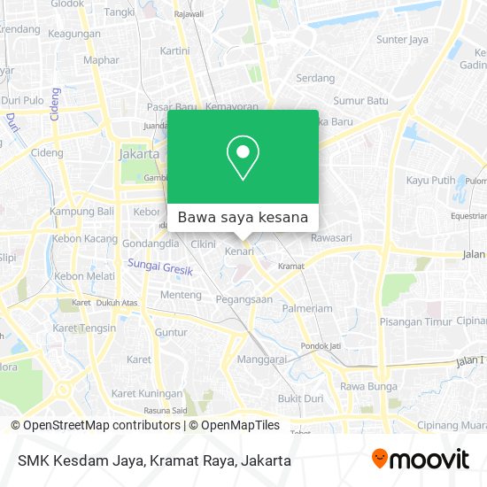 Peta SMK Kesdam Jaya, Kramat Raya
