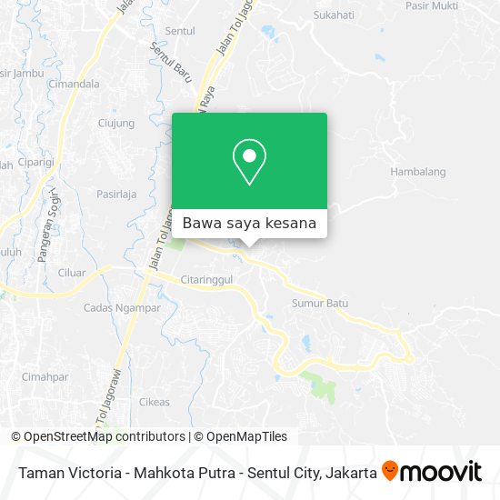 Peta Taman Victoria - Mahkota Putra - Sentul City