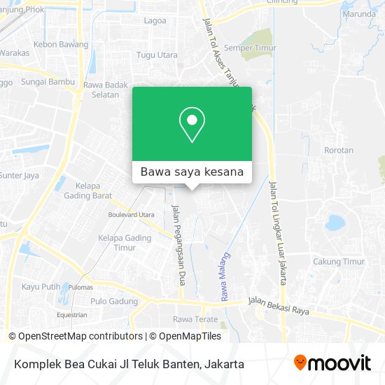 Peta Komplek Bea Cukai Jl Teluk Banten