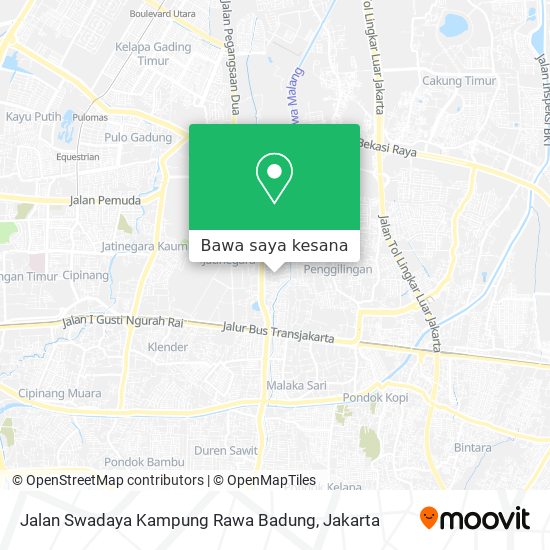 Peta Jalan Swadaya Kampung Rawa Badung