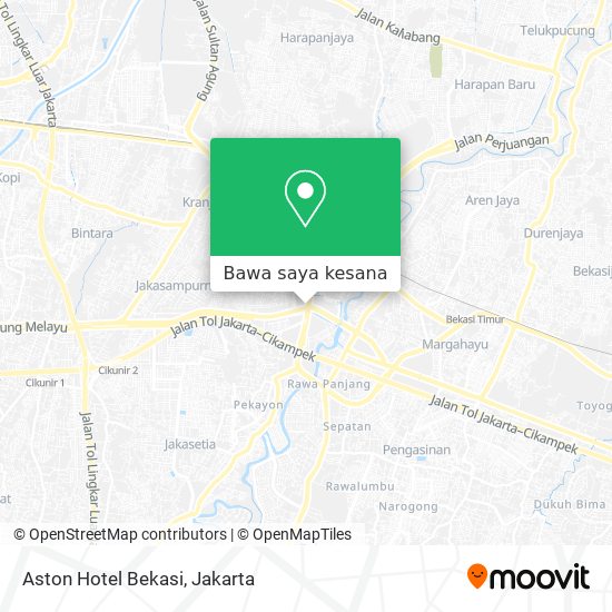 Peta Aston Hotel Bekasi