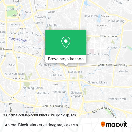 Peta Animal Black Market Jatinegara