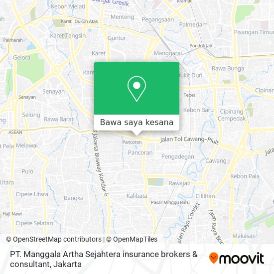 Peta PT. Manggala Artha Sejahtera insurance brokers & consultant