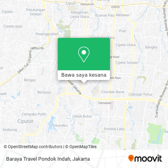 Peta Baraya Travel Pondok Indah