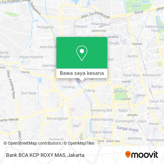 Peta Bank BCA KCP ROXY MAS