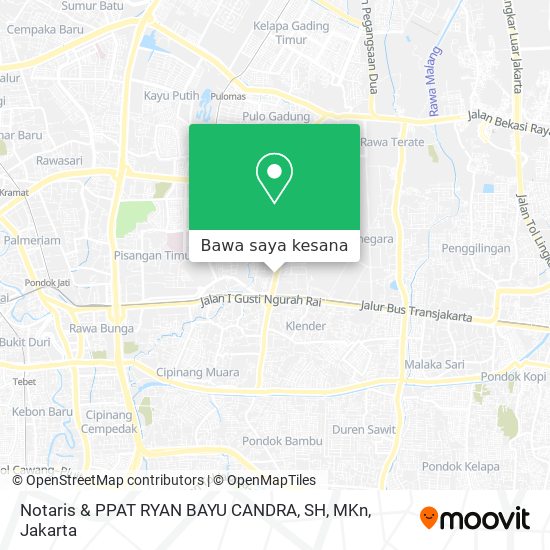 Peta Notaris & PPAT RYAN BAYU CANDRA, SH, MKn