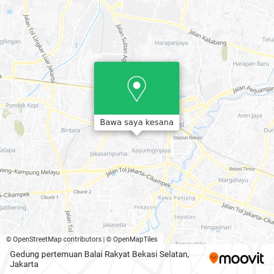 Peta Gedung pertemuan Balai Rakyat Bekasi Selatan