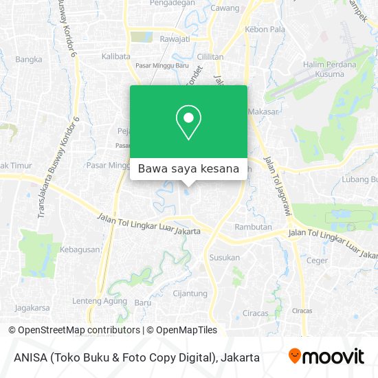 Peta ANISA (Toko Buku & Foto Copy Digital)