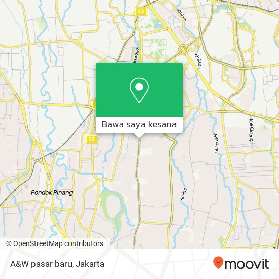 Peta A&W pasar baru