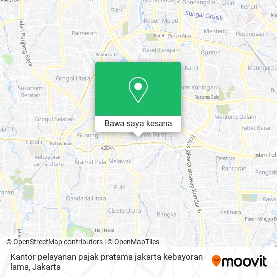 Peta Kantor pelayanan pajak pratama jakarta kebayoran lama