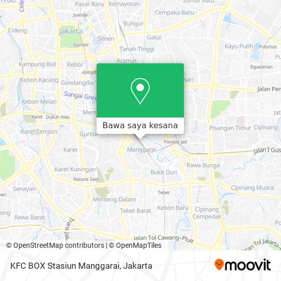 Peta KFC  BOX Stasiun Manggarai