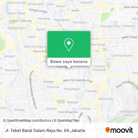 Peta Jl. Tebet Barat Dalam Raya No. 69