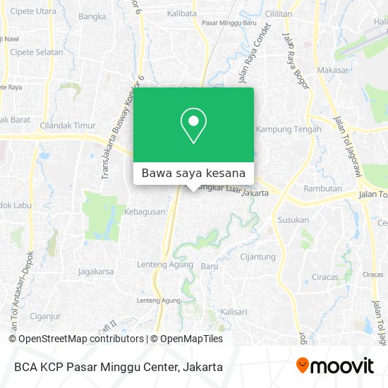 Peta BCA KCP Pasar Minggu Center