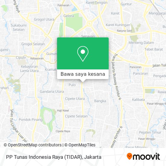Peta PP Tunas Indonesia Raya (TIDAR)