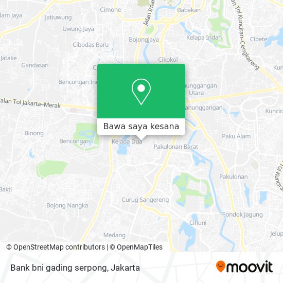 Peta Bank bni gading serpong