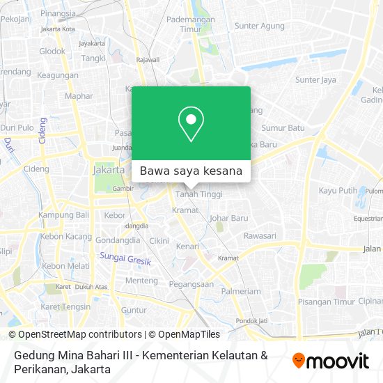 Peta Gedung Mina Bahari III - Kementerian Kelautan & Perikanan