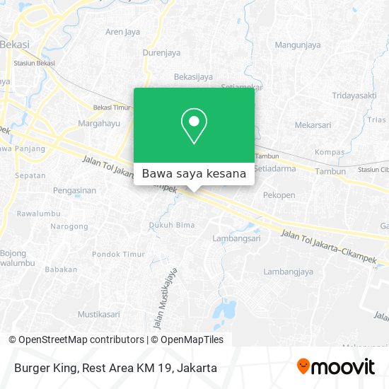 Peta Burger King, Rest Area KM 19