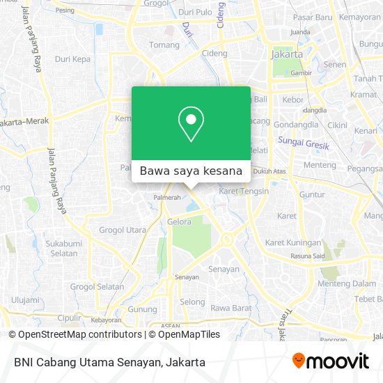 Peta BNI Cabang Utama Senayan