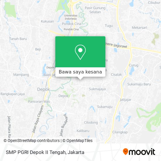 Peta SMP PGRI Depok II Tengah