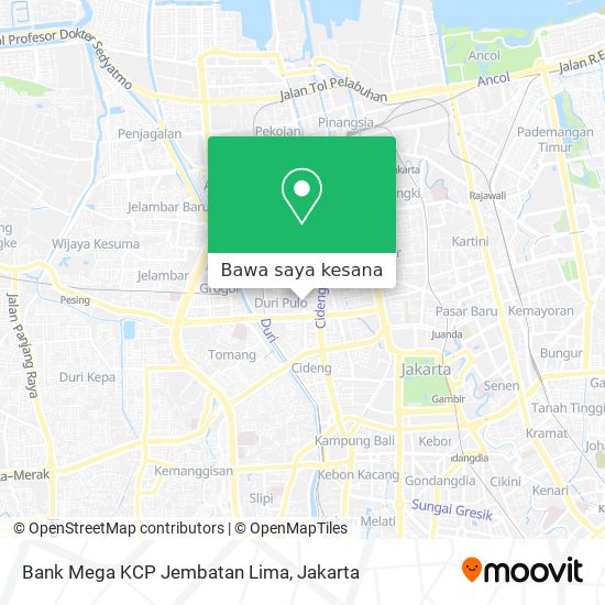 Peta Bank Mega KCP Jembatan Lima