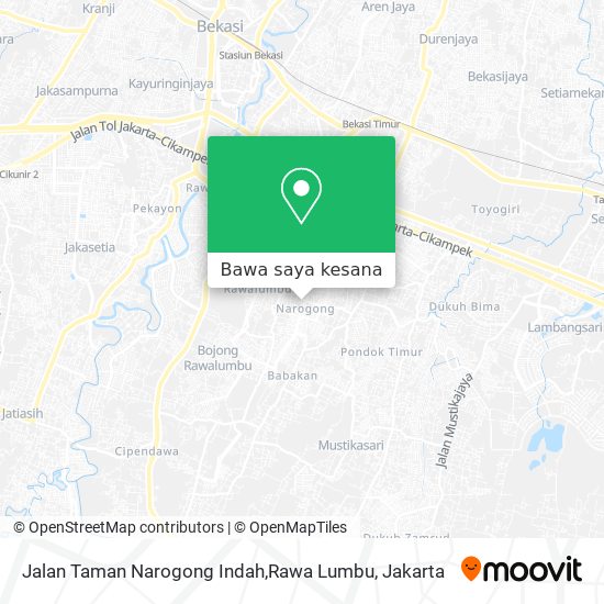 Peta Jalan Taman Narogong Indah,Rawa Lumbu