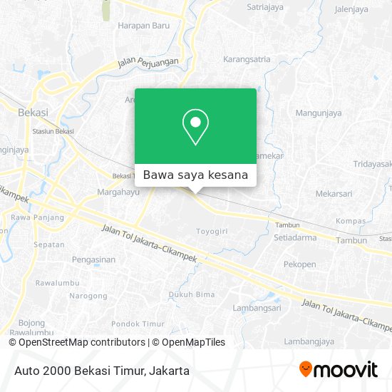 Peta Auto 2000 Bekasi Timur