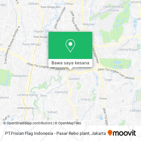 Peta PT.Frisian Flag Indonesia - Pasar Rebo plant