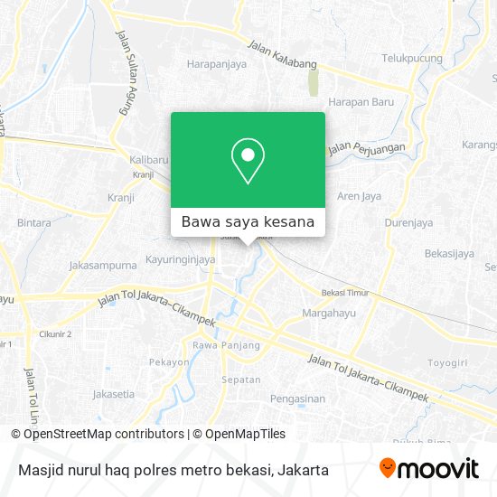 Peta Masjid nurul haq polres metro bekasi